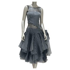 Alexander McQueen Spring/Summer 2002 Black White Polka-Dot Dress S