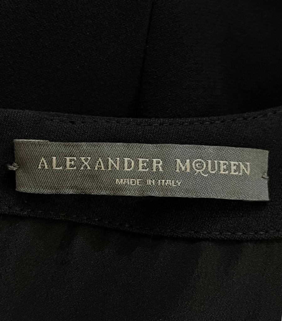 Alexander McQueen Square Buckle Neckline Peplum Top 2