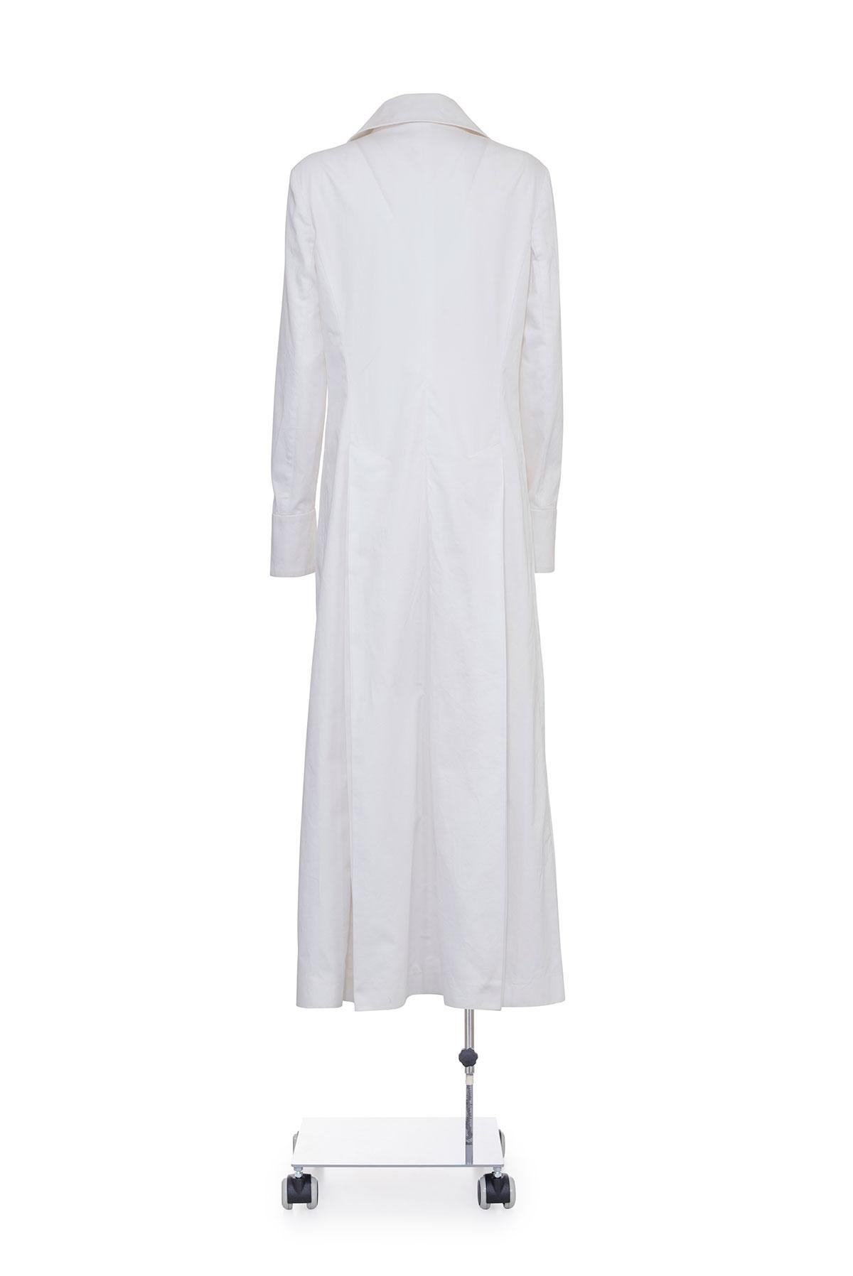 Grigio ALEXANDER MCQUEEN SS 00 Rare double breast long coat in vendita