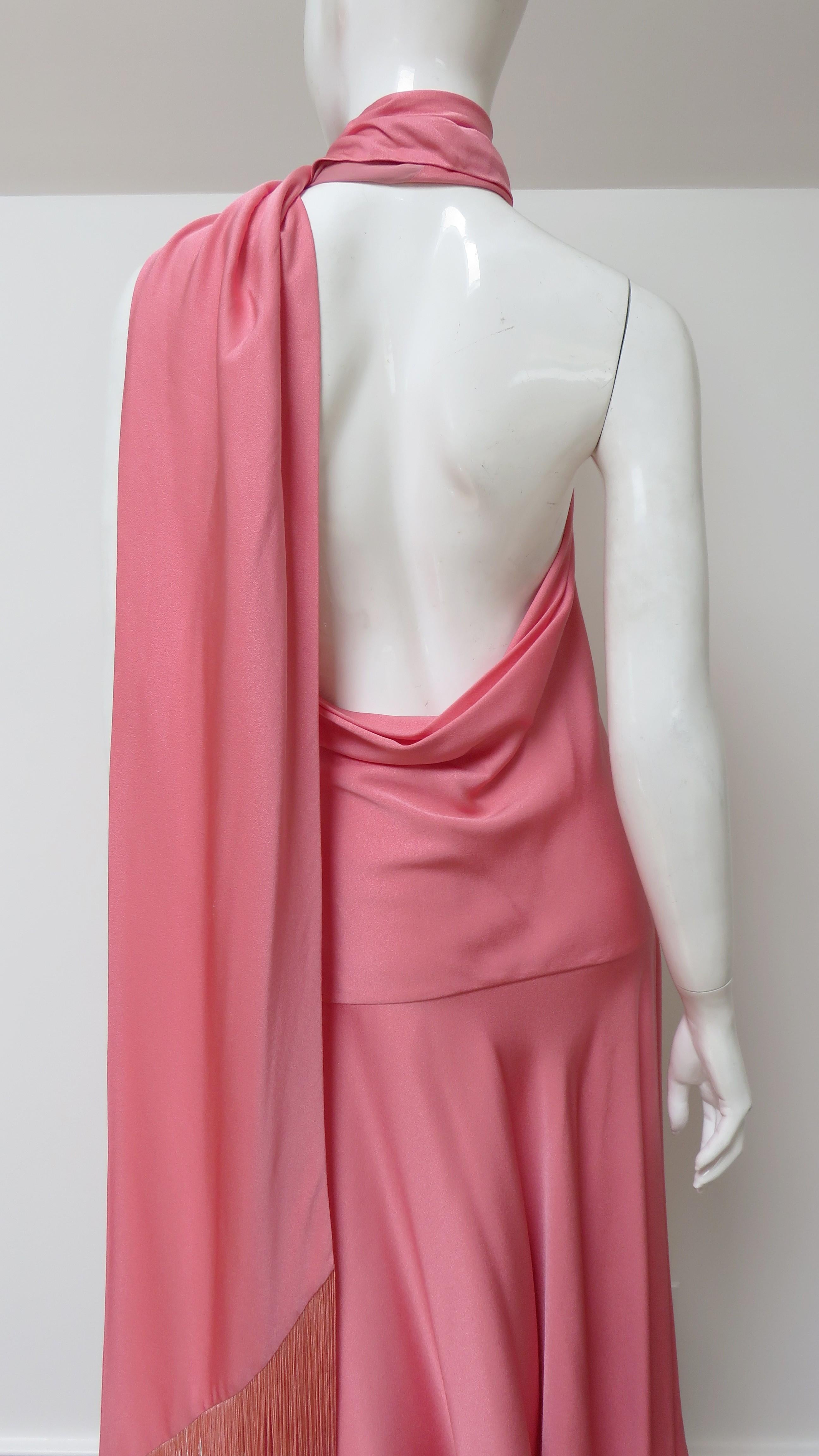 Alexander McQueen S/S 2008 Silk Halter Dress  For Sale 2