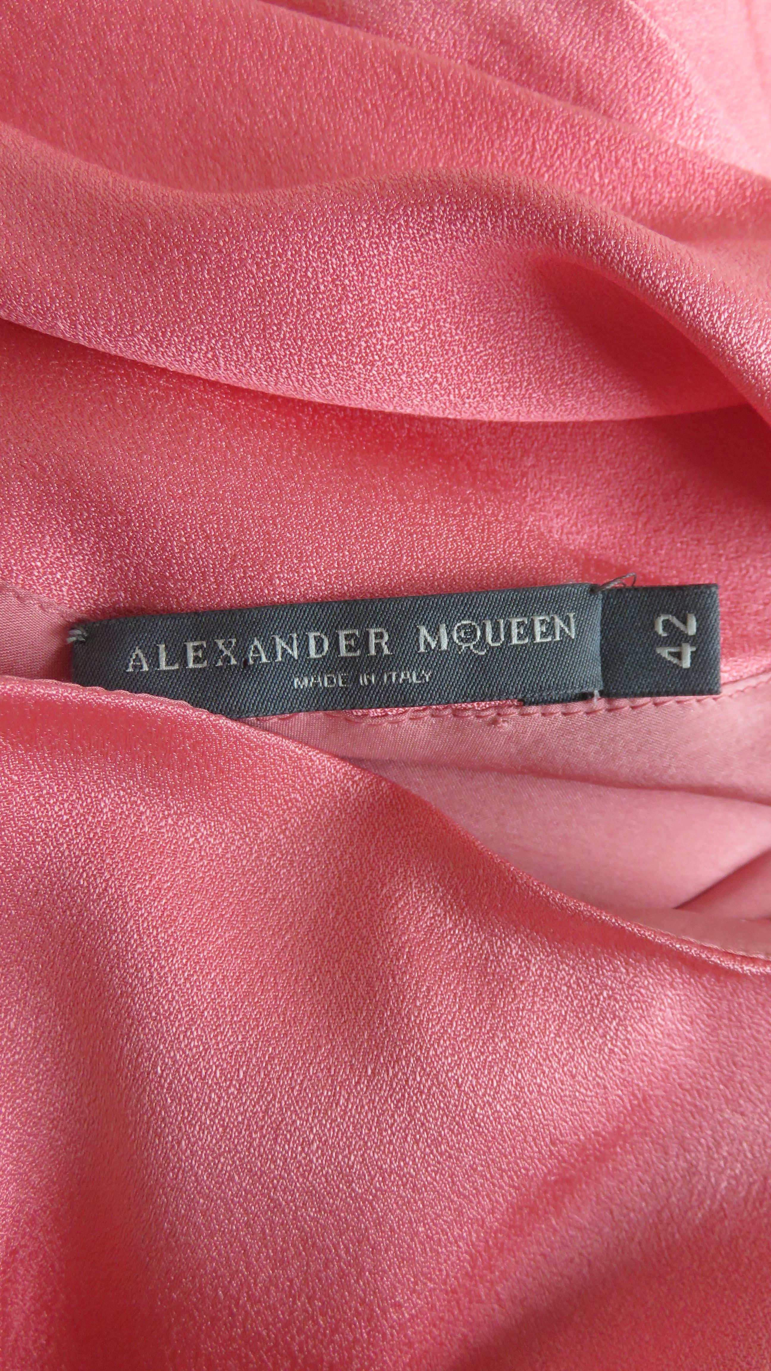 Alexander McQueen S/S 2008 Silk Halter Dress For Sale 5