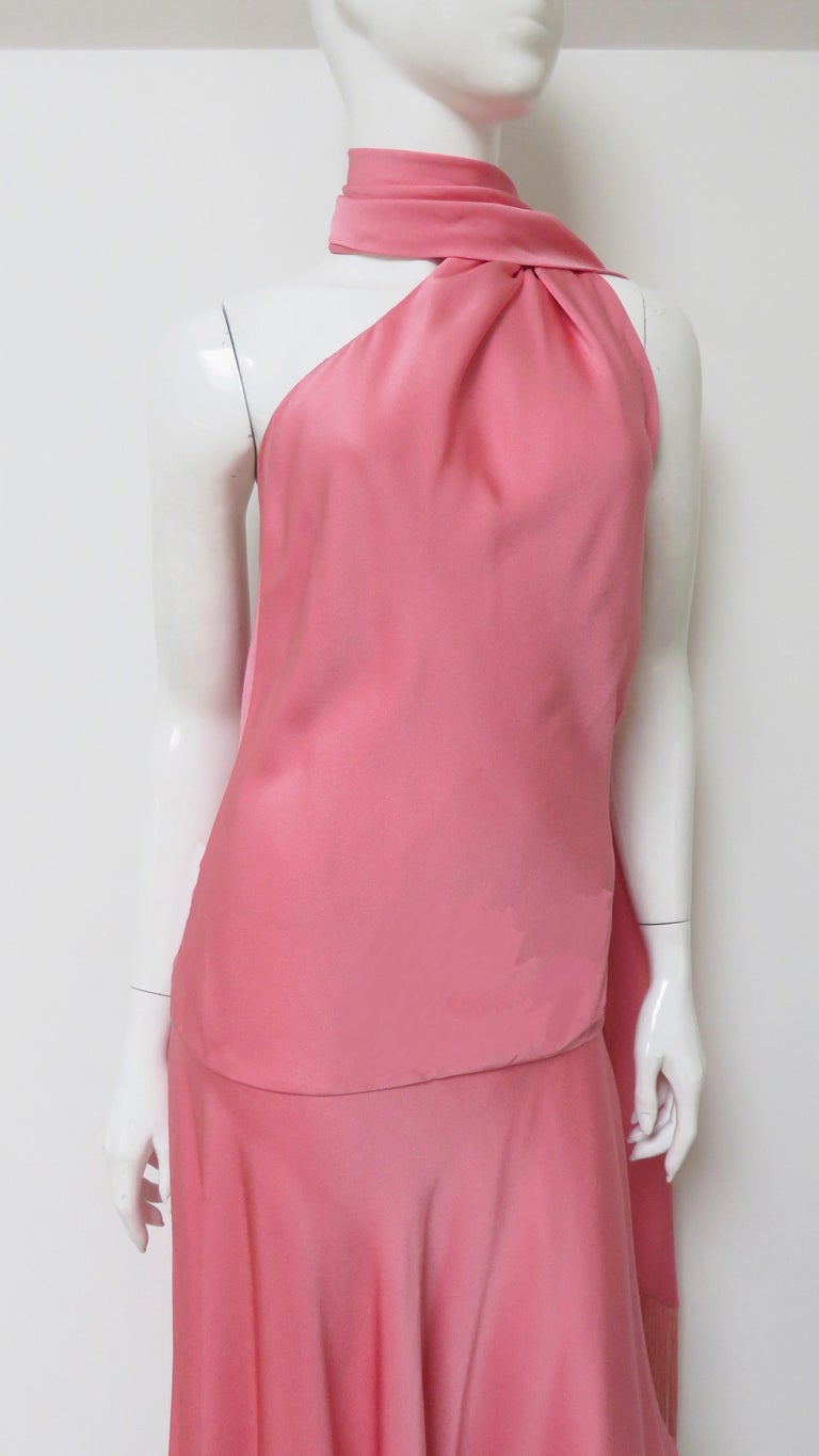 Women's Alexander McQueen S/S 2008 Silk Halter Dress  For Sale