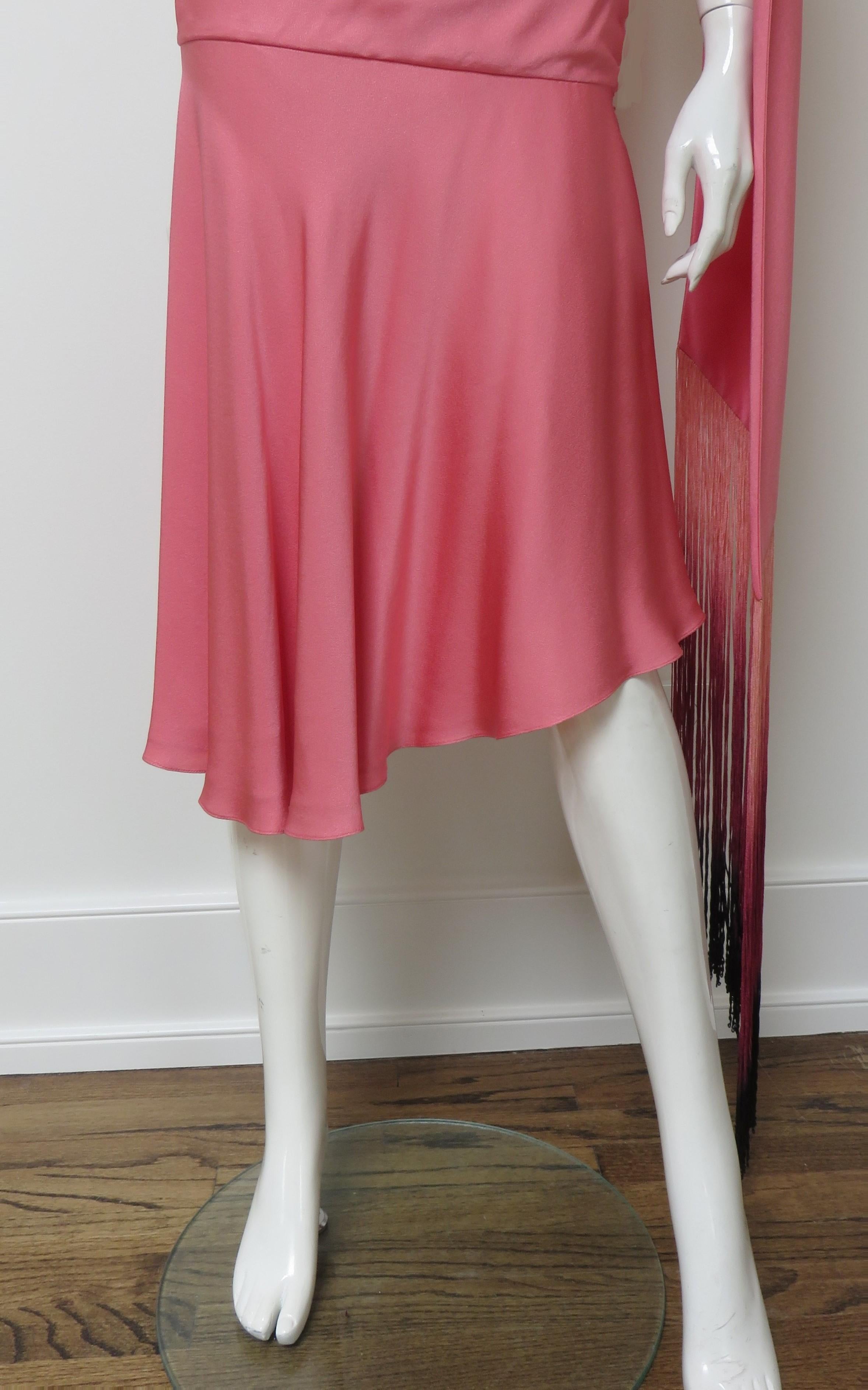 Alexander McQueen S/S 2008 Silk Halter Dress  In Excellent Condition For Sale In Water Mill, NY