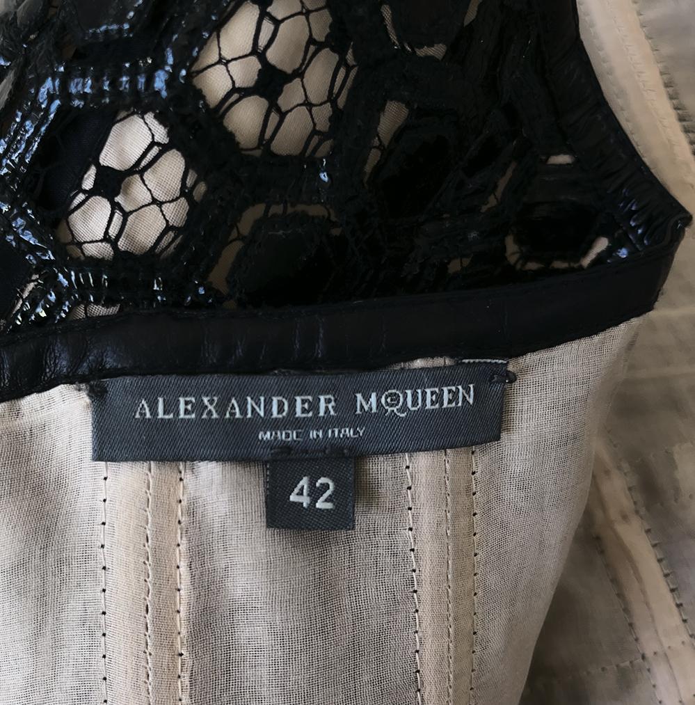 Alexander McQueen SS 2013 Black Honeycomb Corset Runway Bustier 5