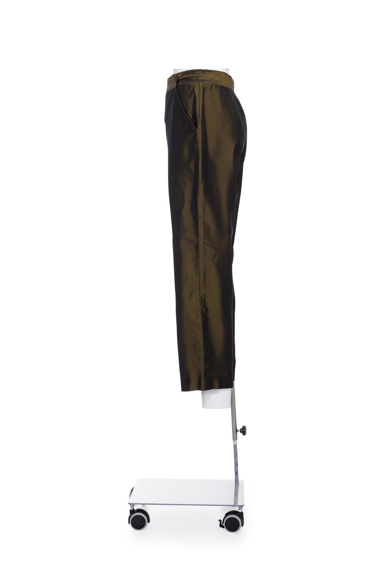 ALEXANDER MCQUEEN SS 97 Iridescent Taffeta Suit For Sale 5