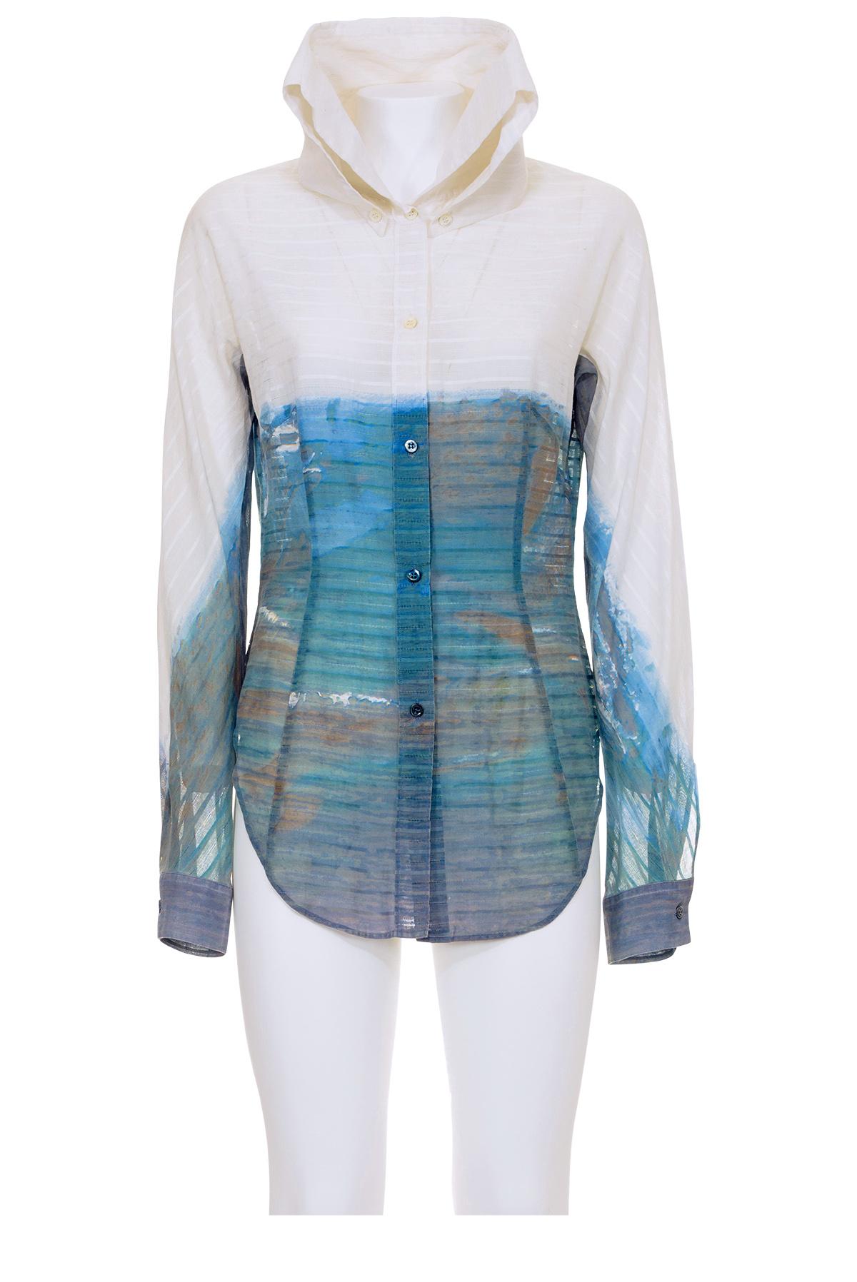 Spring Summer 1997 rare handmade painted shirt from 