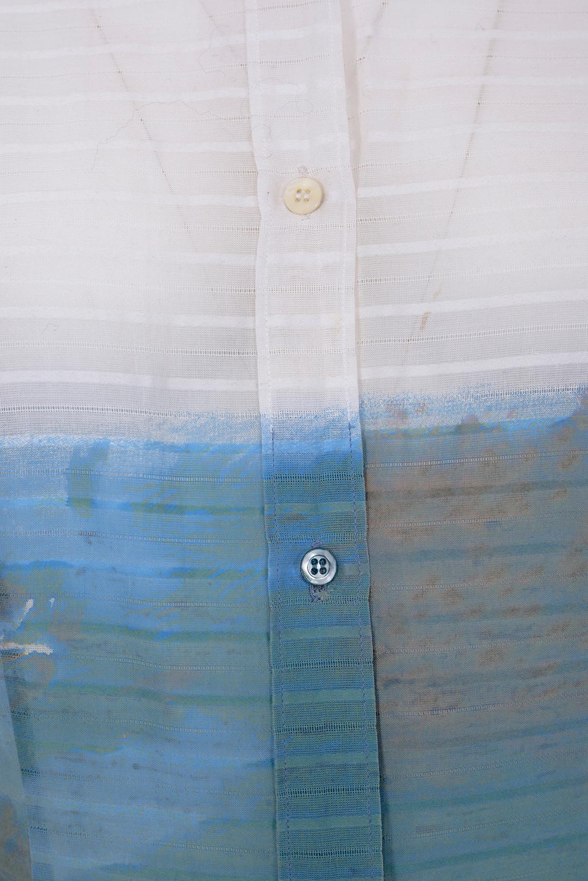 ALEXANDER MCQUEEN SS 97 rare handmade painted shirt For Sale 1