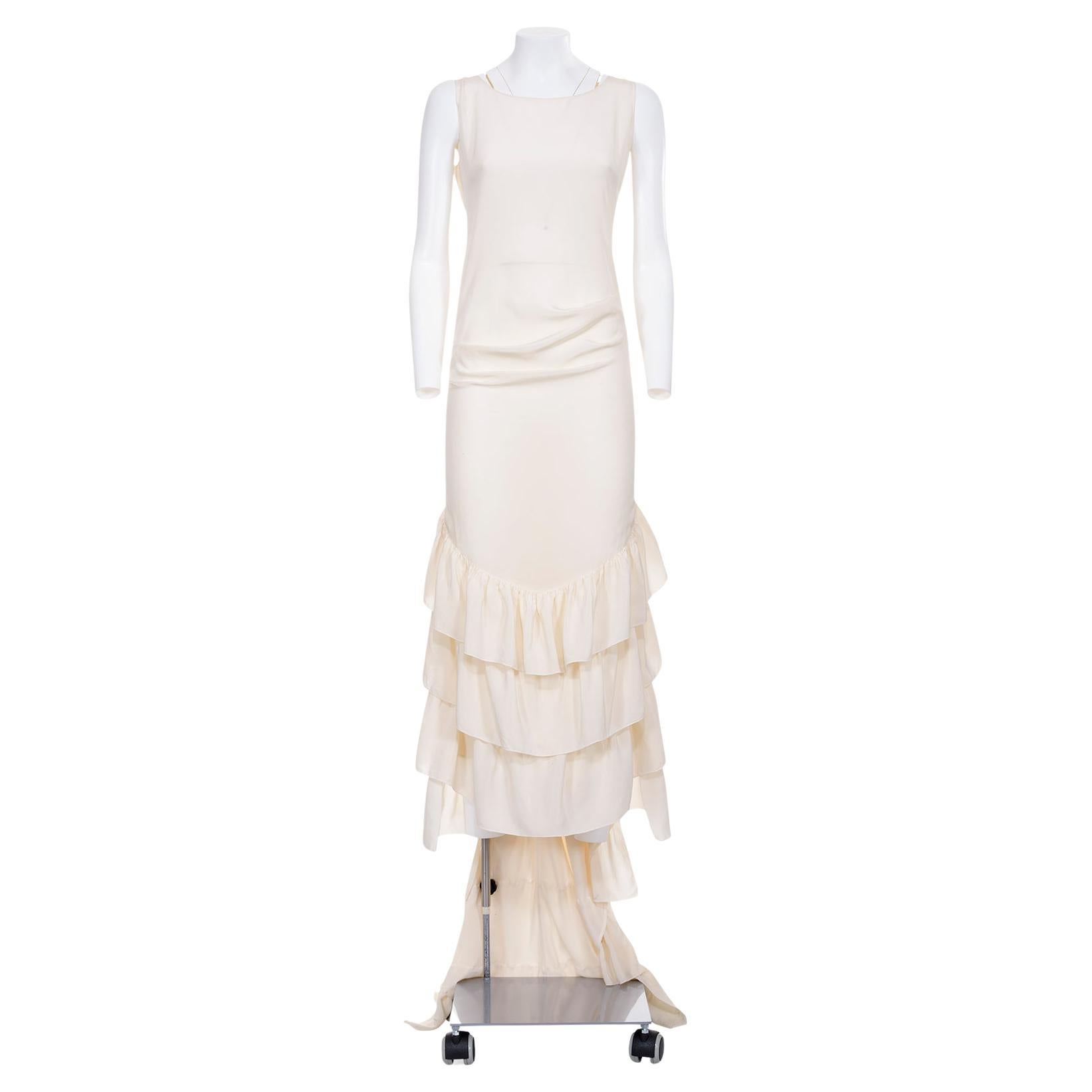 ALEXANDER MCQUEEN SS 99 Rare Long Silk Dress in vendita