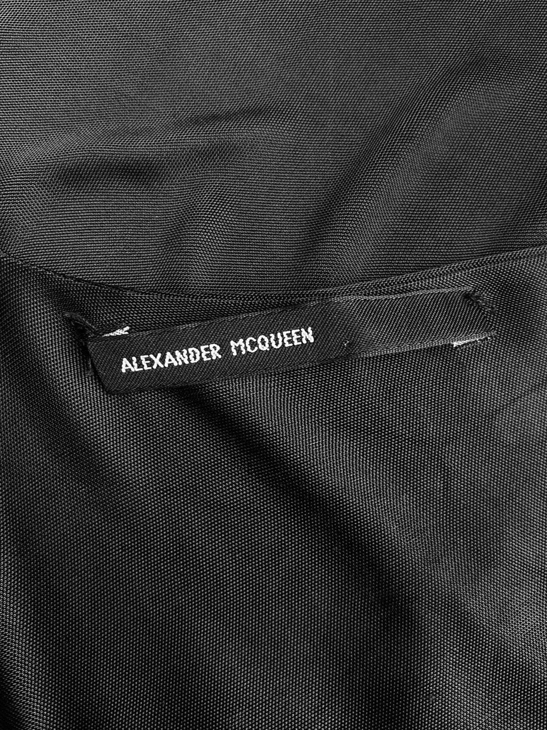 ALEXANDER MCQUEEN ss1996 «THE HUNGER» BLACK RUCHED CUT-OUT BODYCON DRESS 6