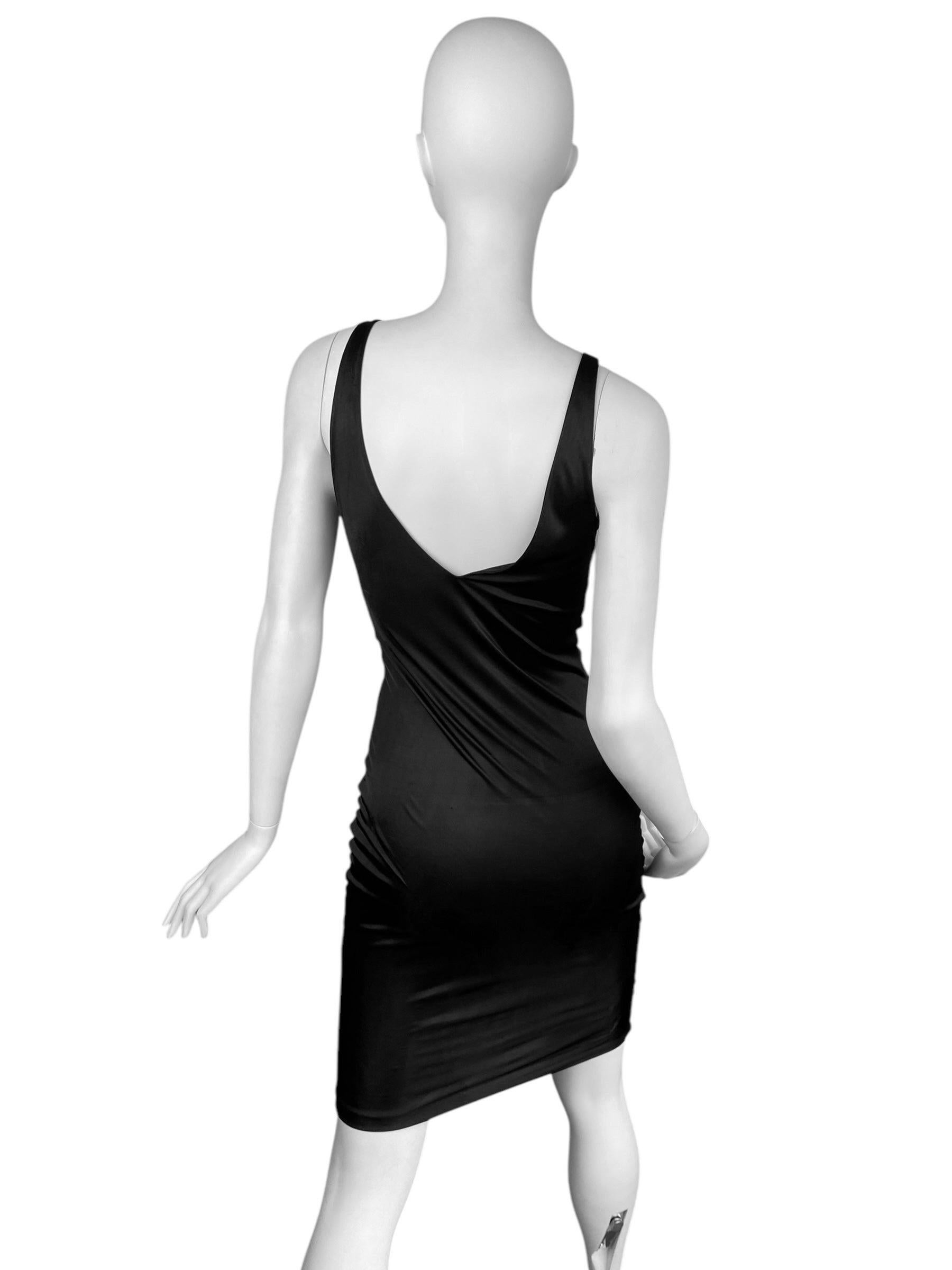 ALEXANDER MCQUEEN ss1996 «THE HUNGER» BLACK RUCHED CUT-OUT BODYCON DRESS 3