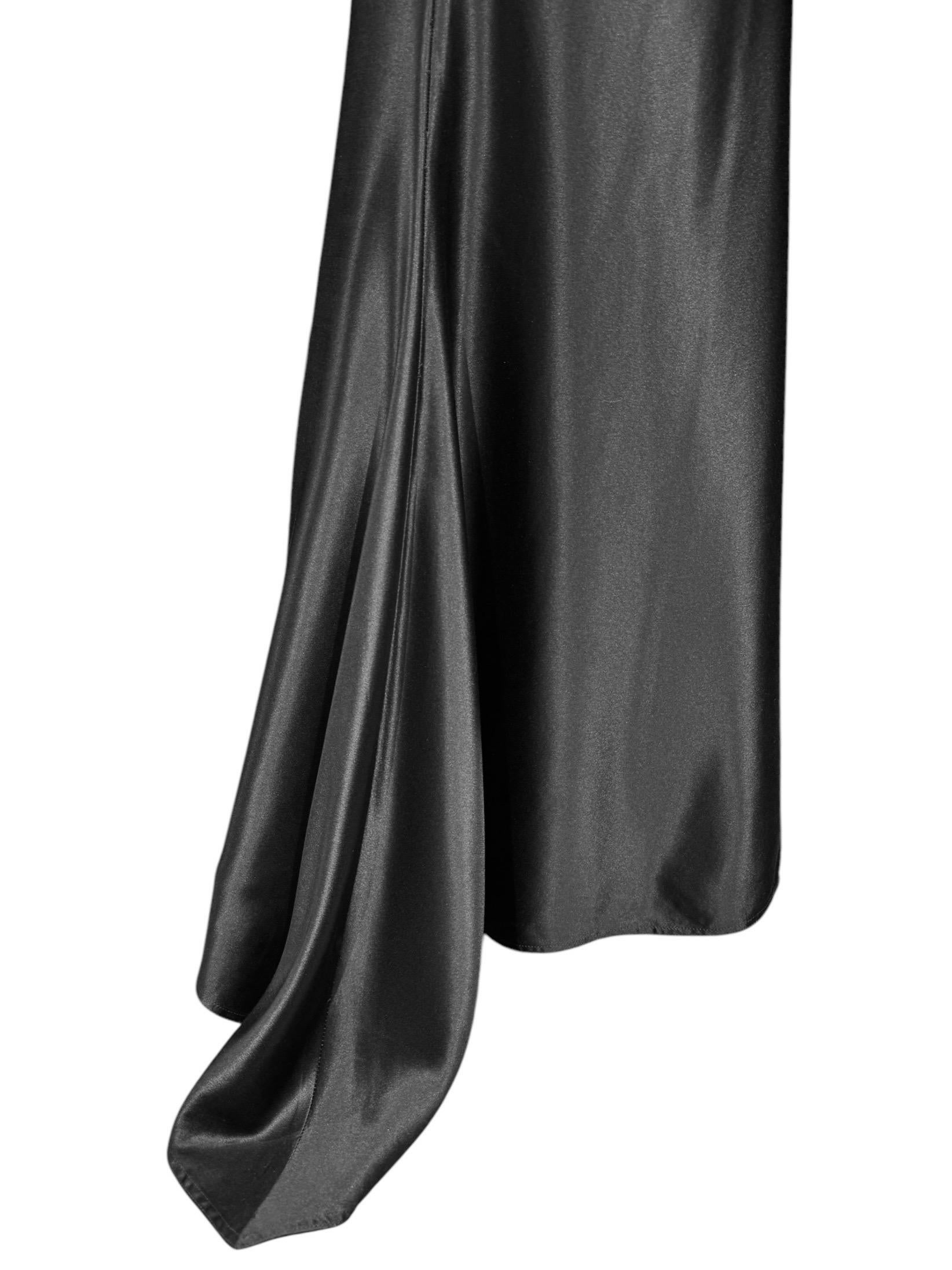 ALEXANDER MCQUEEN SS1999 «No. 13» BLACK SILK MAXI SKIRT 7