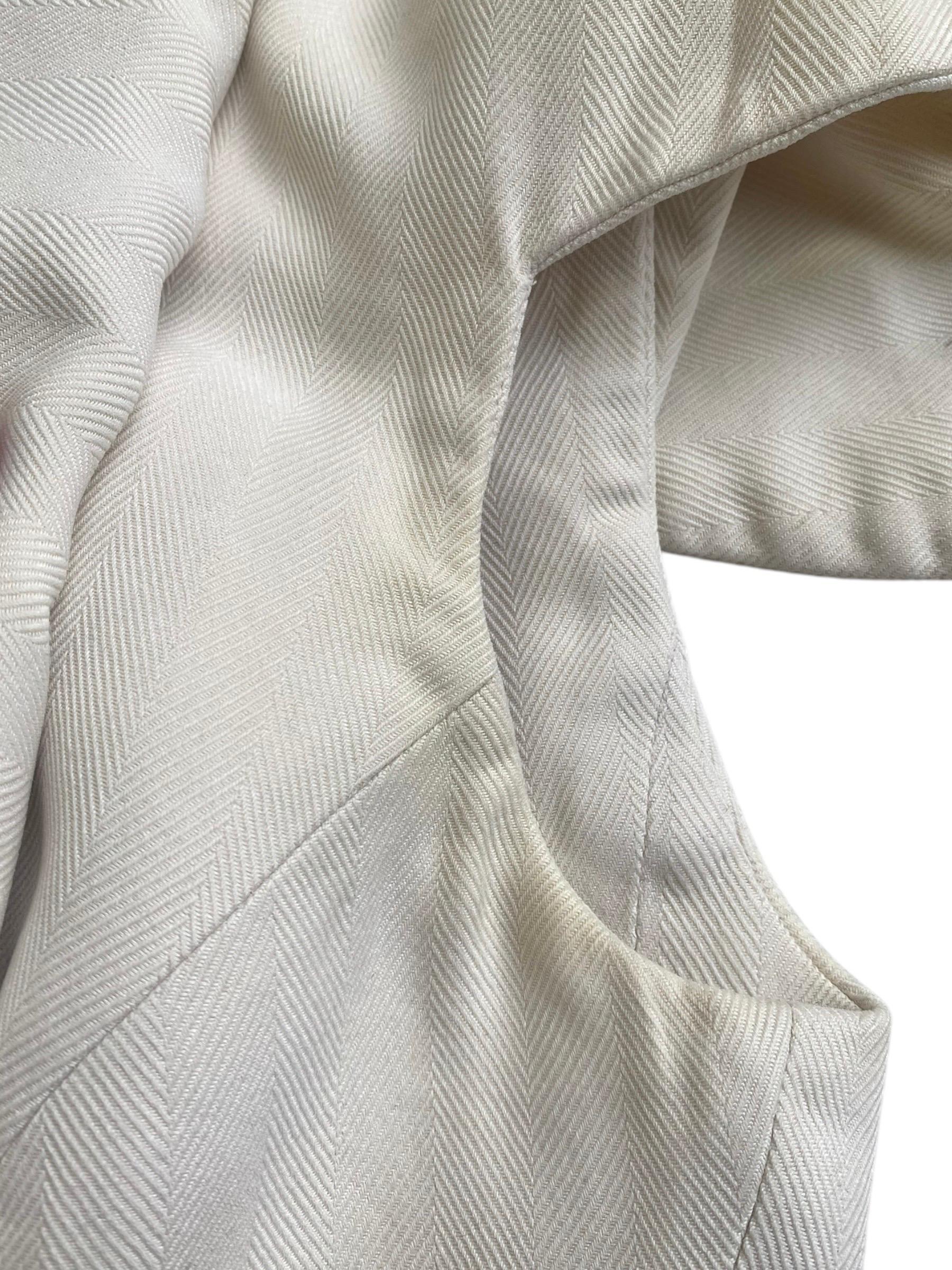 ALEXANDER MCQUEEN ss1999 «NO. 13» CREAM SILK SCULPTED BLAZER 9
