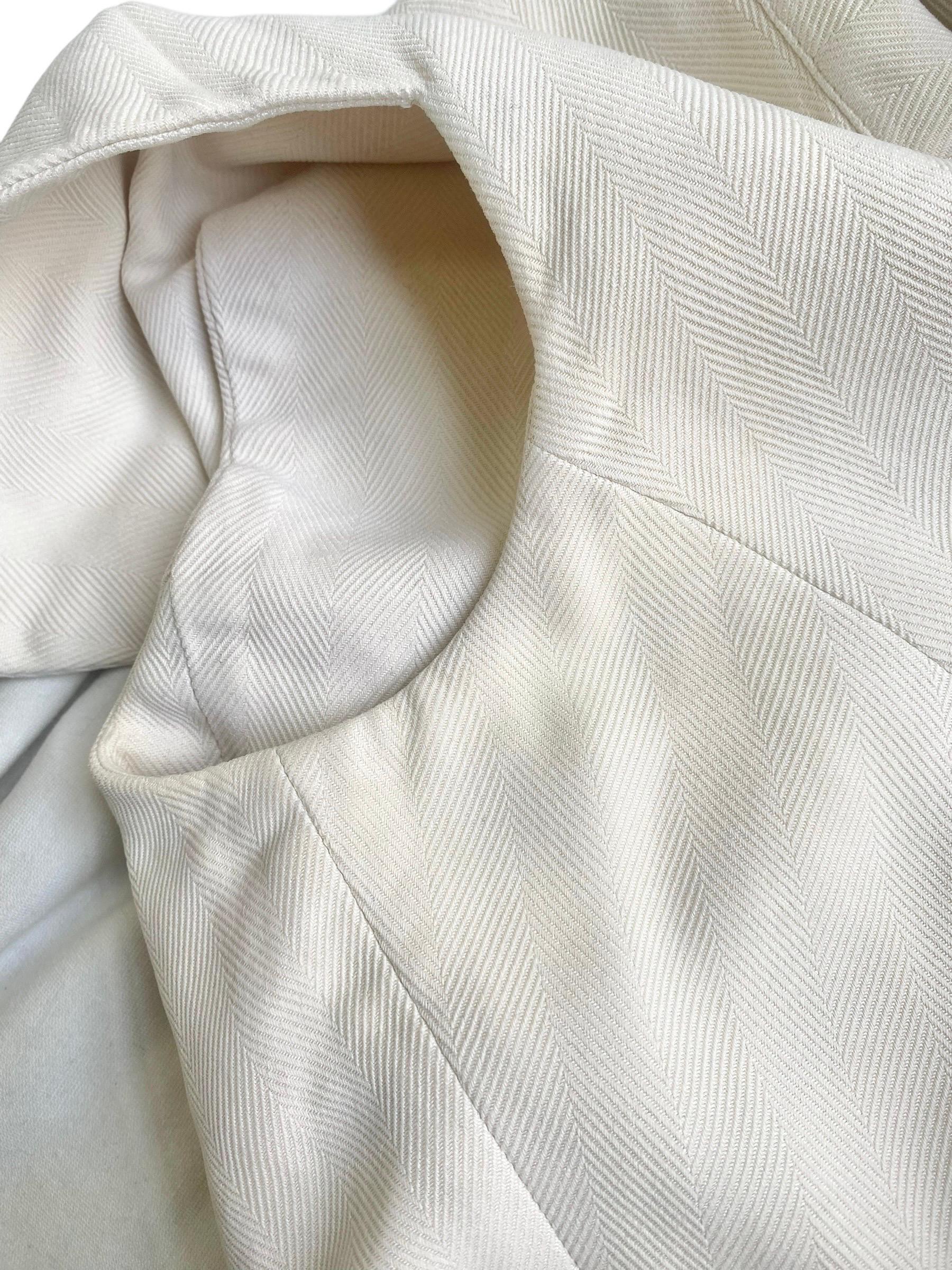 ALEXANDER MCQUEEN ss1999 �«NO. 13» CREAM SILK SCULPTED BLAZER 10