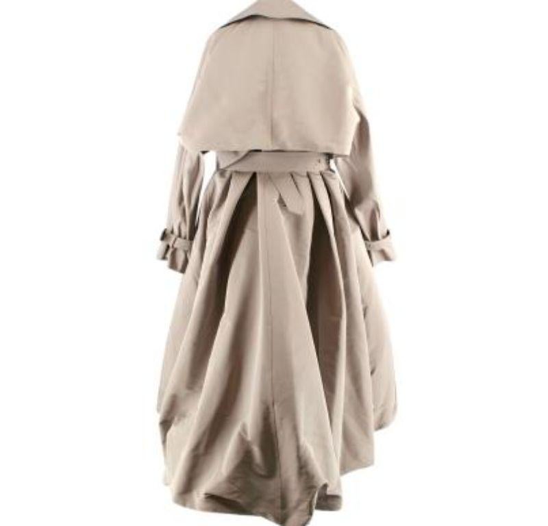 Alexander McQueen Stone Polyfaille Parachute Trench Coat In Excellent Condition For Sale In London, GB