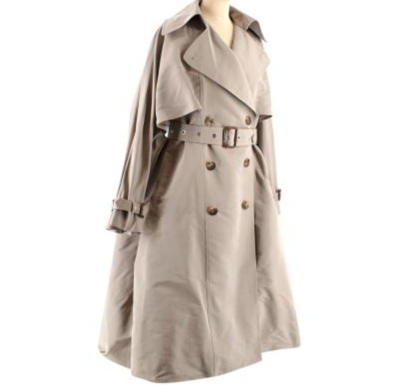 Women's Alexander McQueen Stone Polyfaille Parachute Trench Coat For Sale
