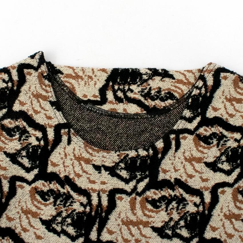 Women's Alexander McQueen Stretch-Knit Tiger Skater Dress US 4 For Sale