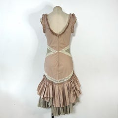 Alexander McQueen,  striped cotton and lace runway dress, ss 2005