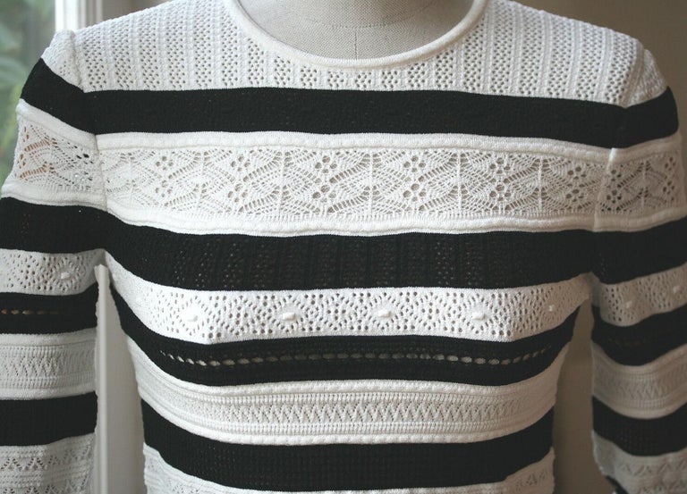 Alexander McQueen Striped Lace Knit Dress at 1stDibs