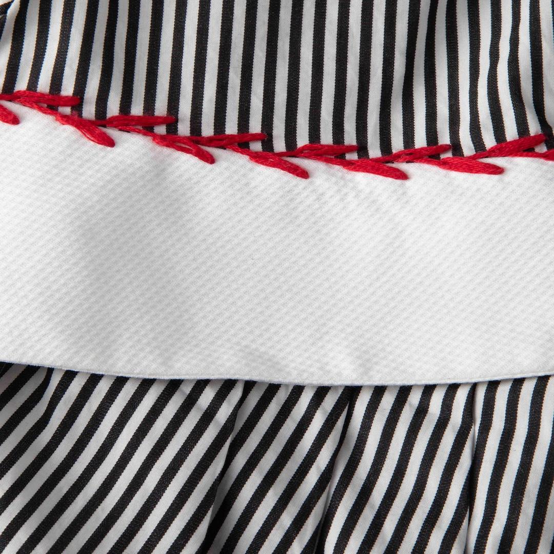 Alexander McQueen Striped Red Stitch Detail Blouse Size XS In New Condition For Sale In London, GB