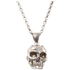 Alexander McQueen Studded Skull Pendant Necklace