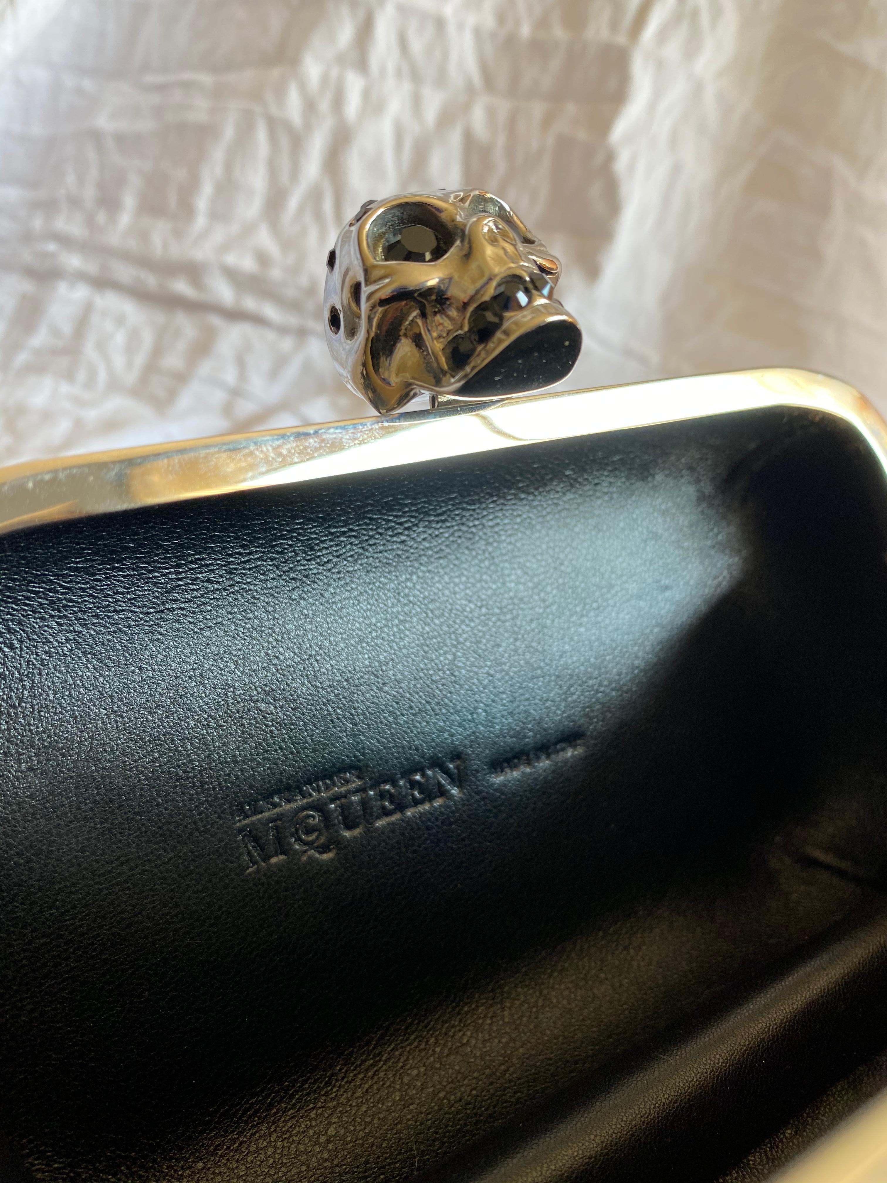 Women's or Men's Alexander McQueen Studded Union Jack Skull Box Clutch