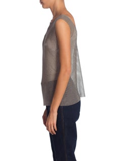 1990S ALEXANDER MCQUEEN Style Silver Chainmail Top