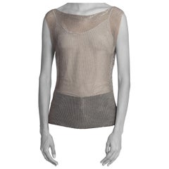 1990S ALEXANDER MCQUEEN Style Silver Chainmail Top