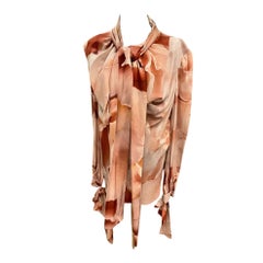 Alexander McQueen Tan and Brown Print Blouse