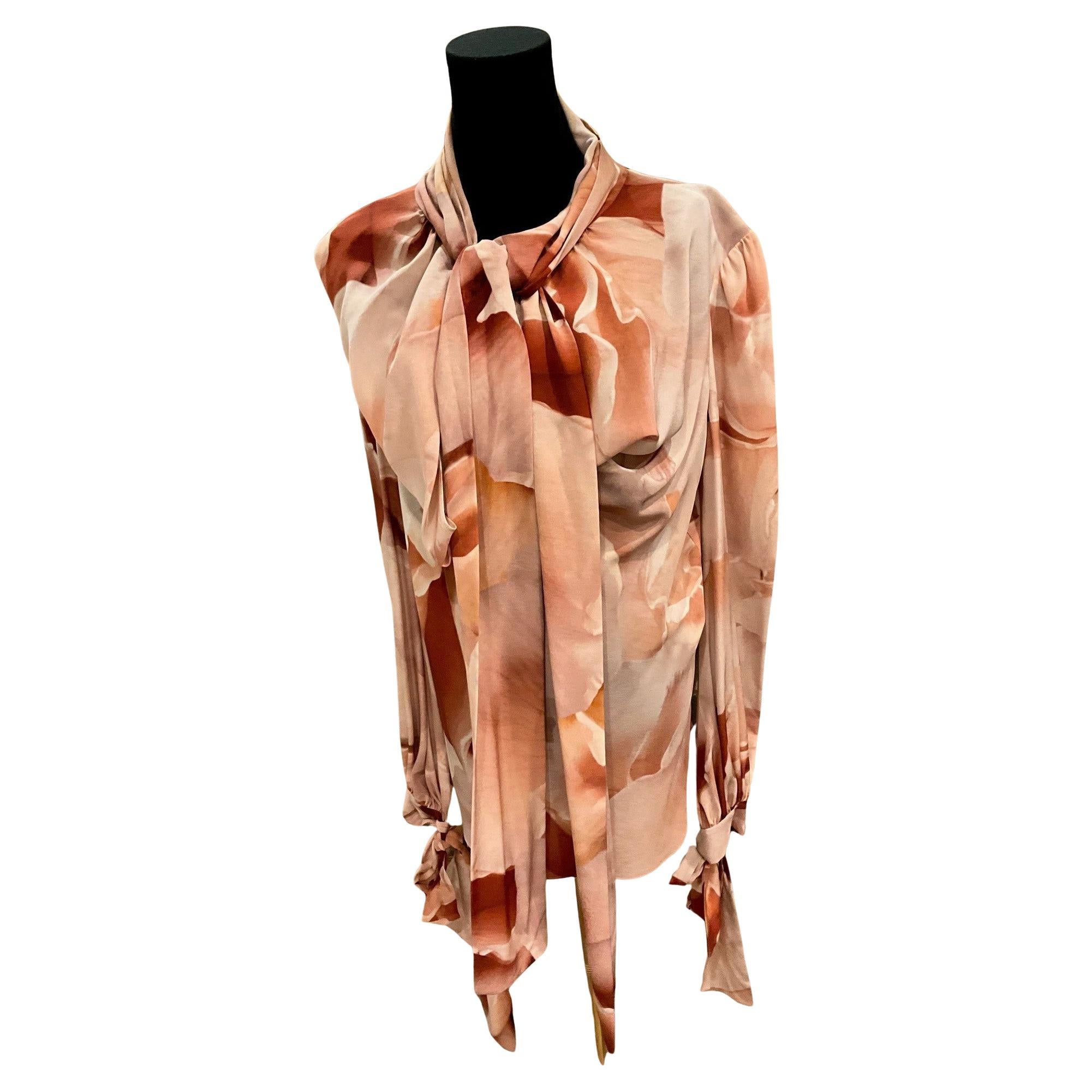 Alexander McQueen Tan and Brown Print Blouse