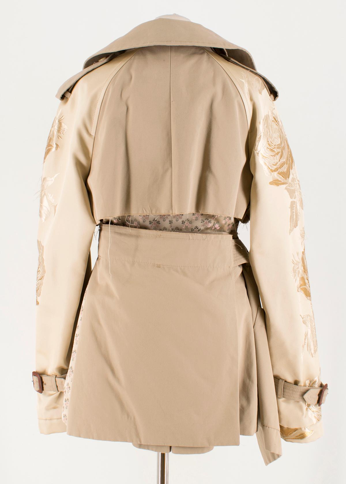 embroidered trench coat
