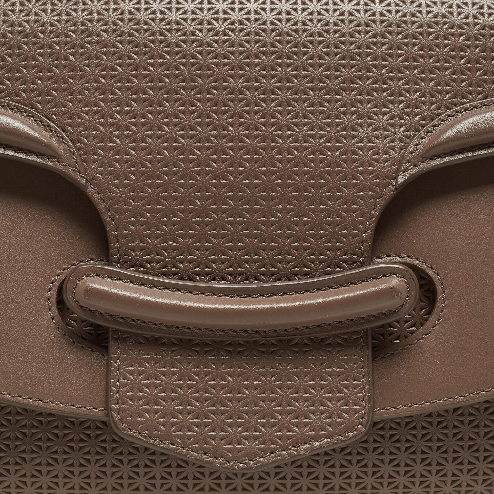 Alexander McQueen Taupe Textured Leather Heroine Chain Shoulder Bag 8