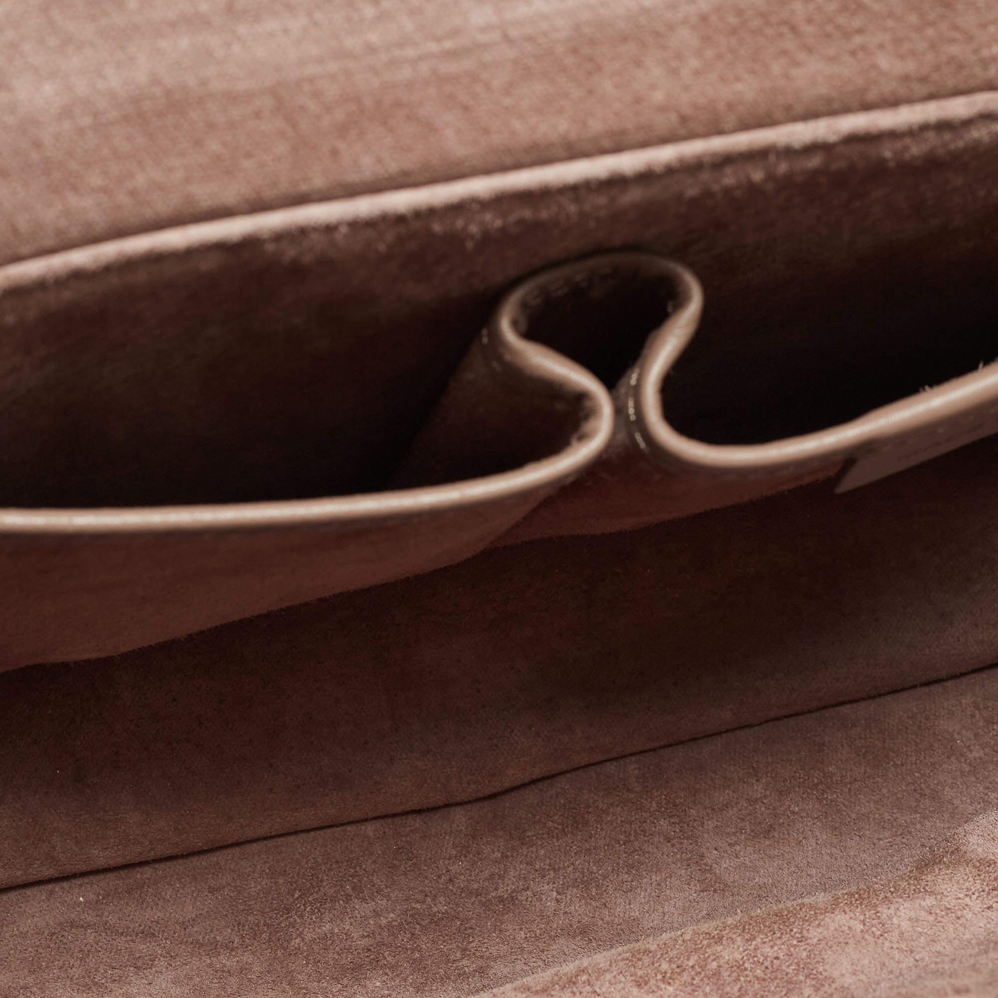 Alexander McQueen Taupe Textured Leather Heroine Chain Shoulder Bag 10