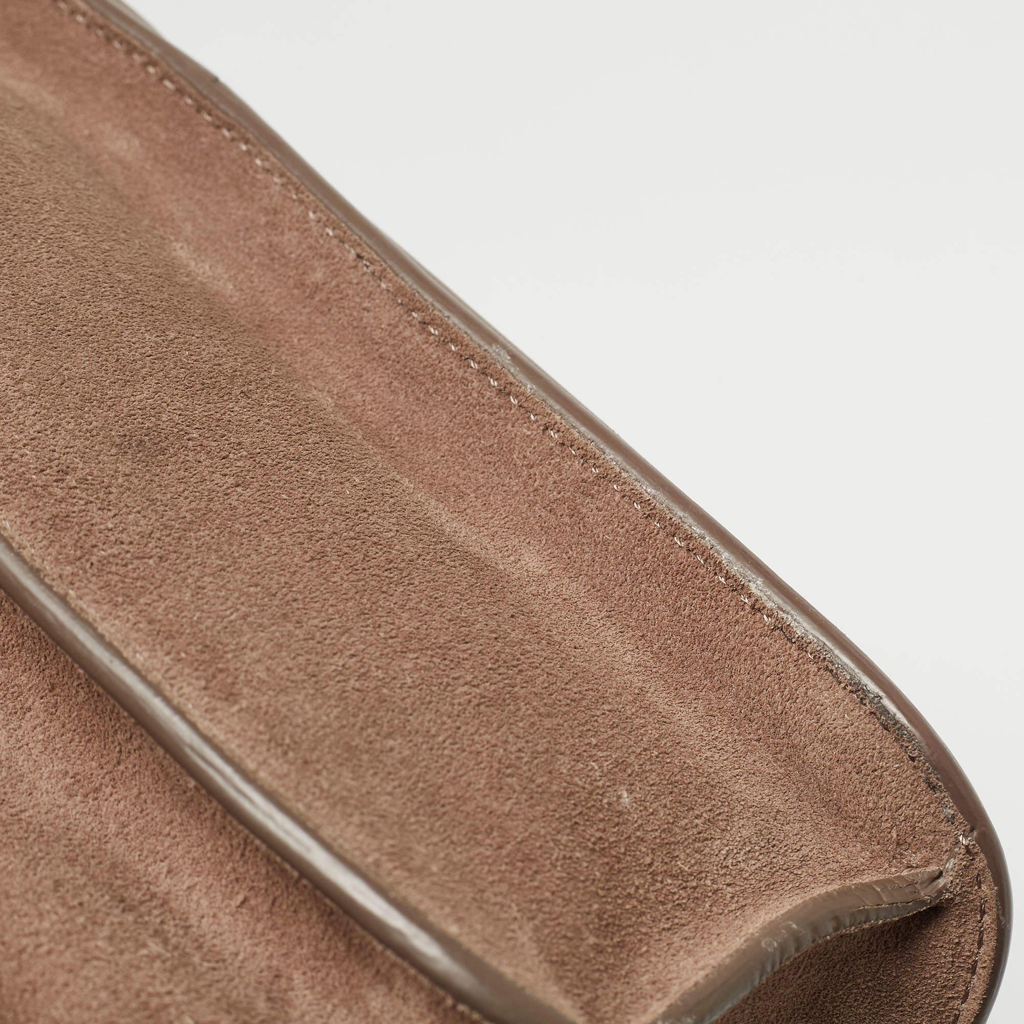 Alexander McQueen Taupe Textured Leather Heroine Chain Shoulder Bag 12
