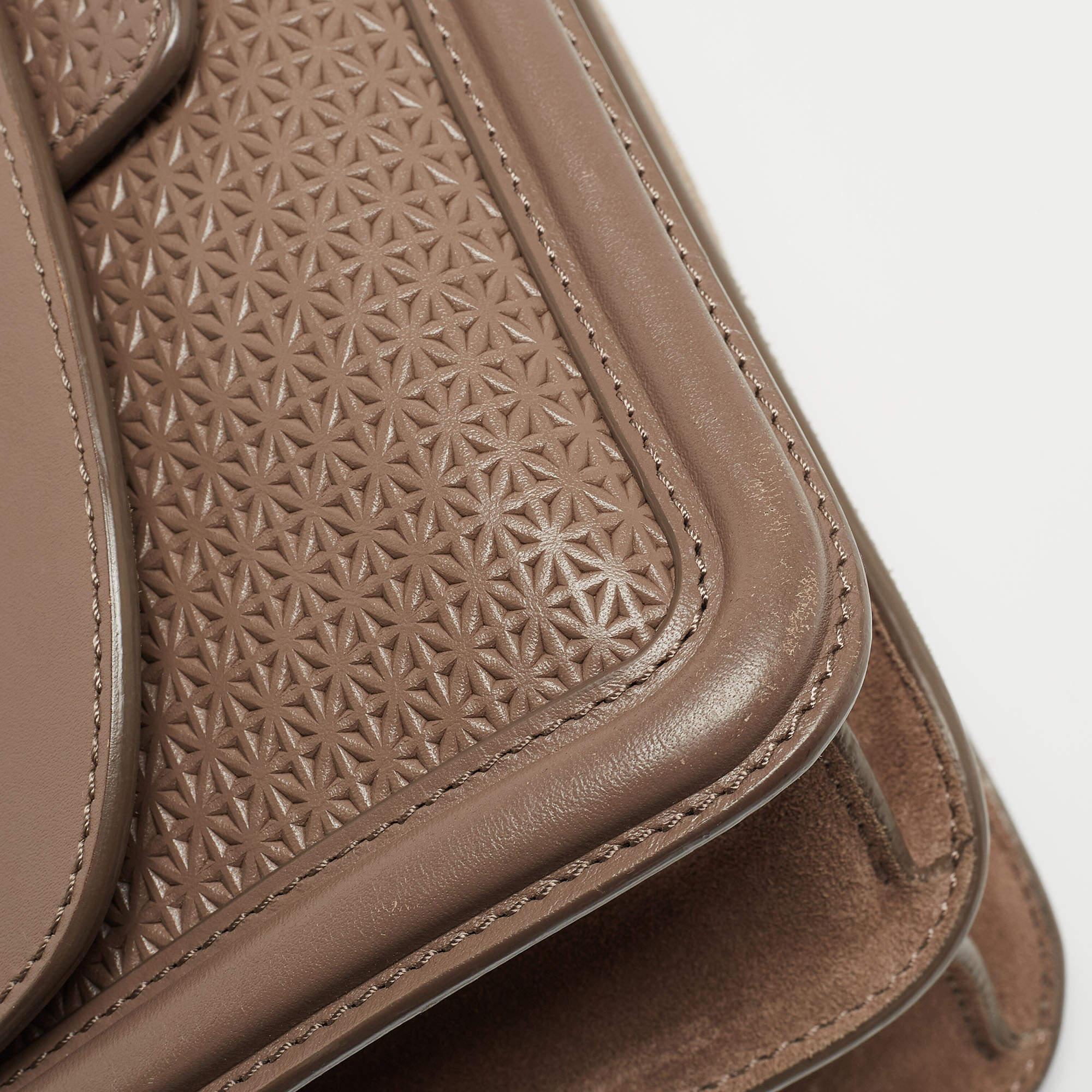 Alexander McQueen Taupe Textured Leather Heroine Chain Shoulder Bag 13