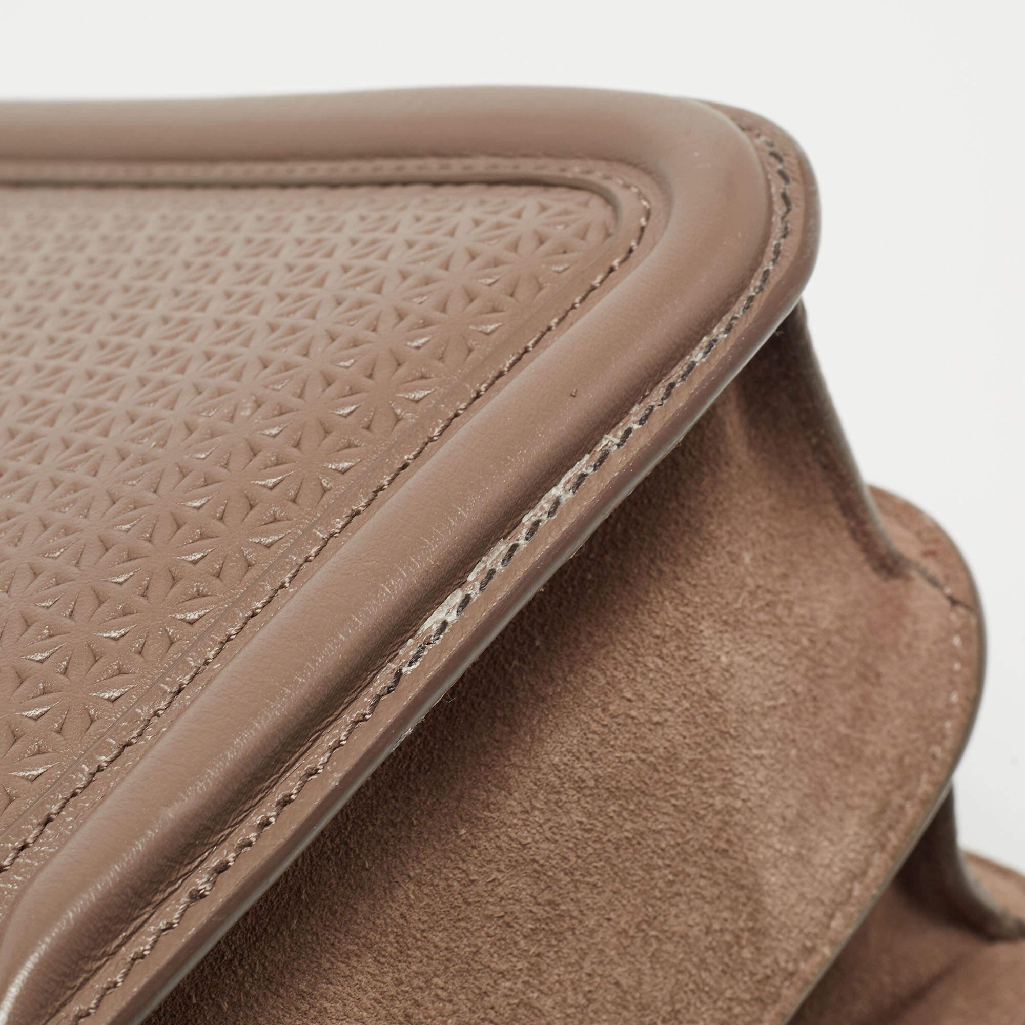 Alexander McQueen Taupe Textured Leather Heroine Chain Shoulder Bag 14