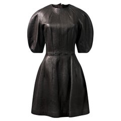 ALEXANDER MCQUEEN Textured Leather Bubble Dress