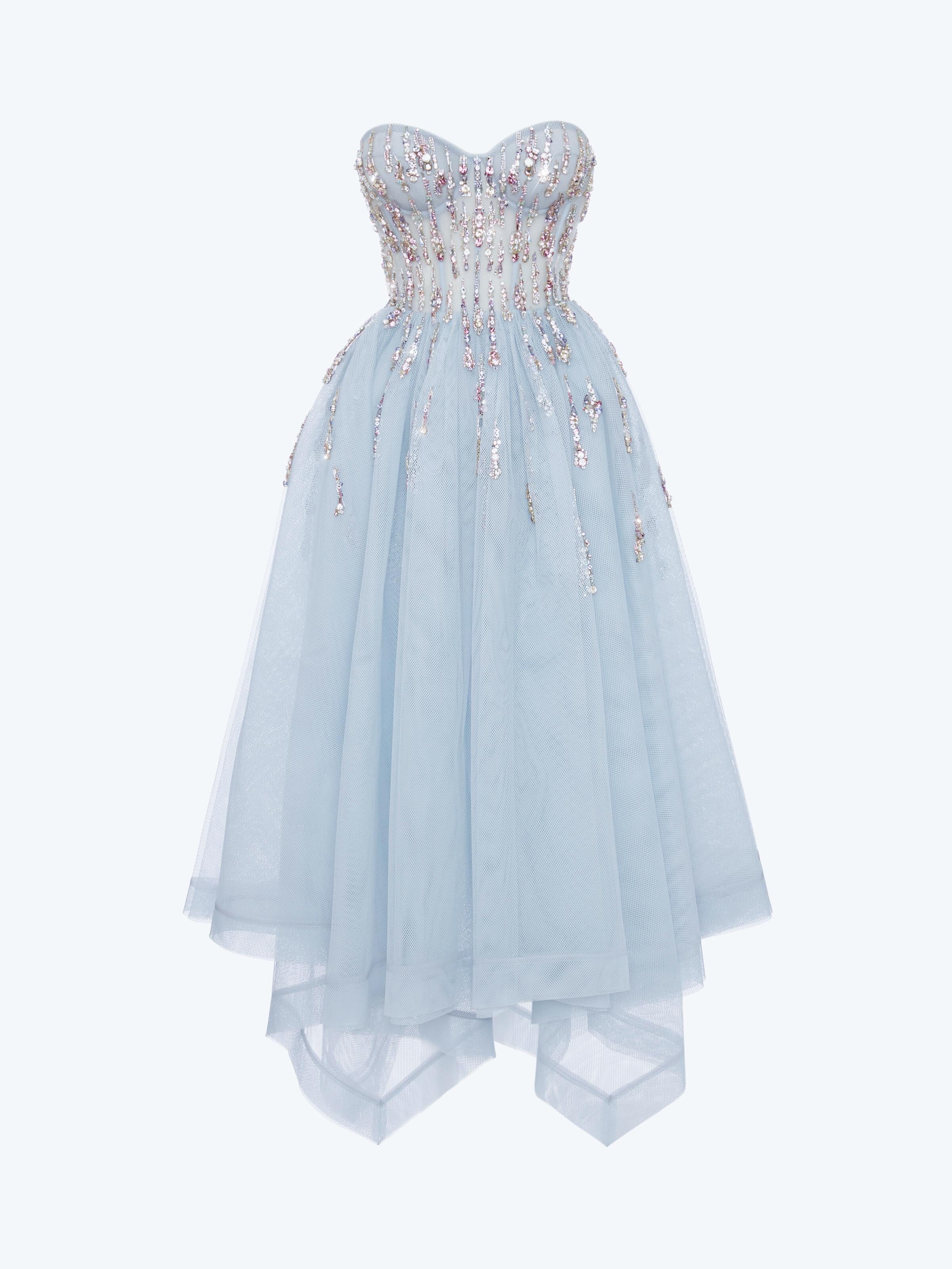 Alexander McQueen Gown The Cosmic Rain Dress  Embroidery Corset For Sale 3