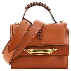 Alexander McQueen The Story Top Handle Bag Leather with Stitch Detail