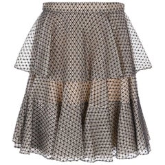 Alexander McQueen Tiered Lace Mini Skirt