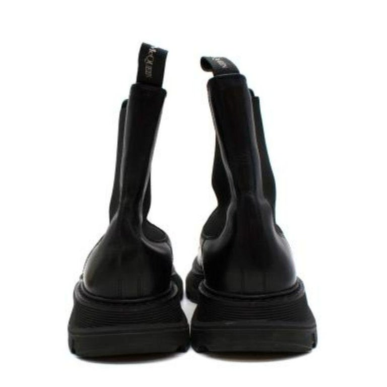 Alexander McQueen Tread Metal Toe-Cap Leather Chelsea Boots  display picture 1