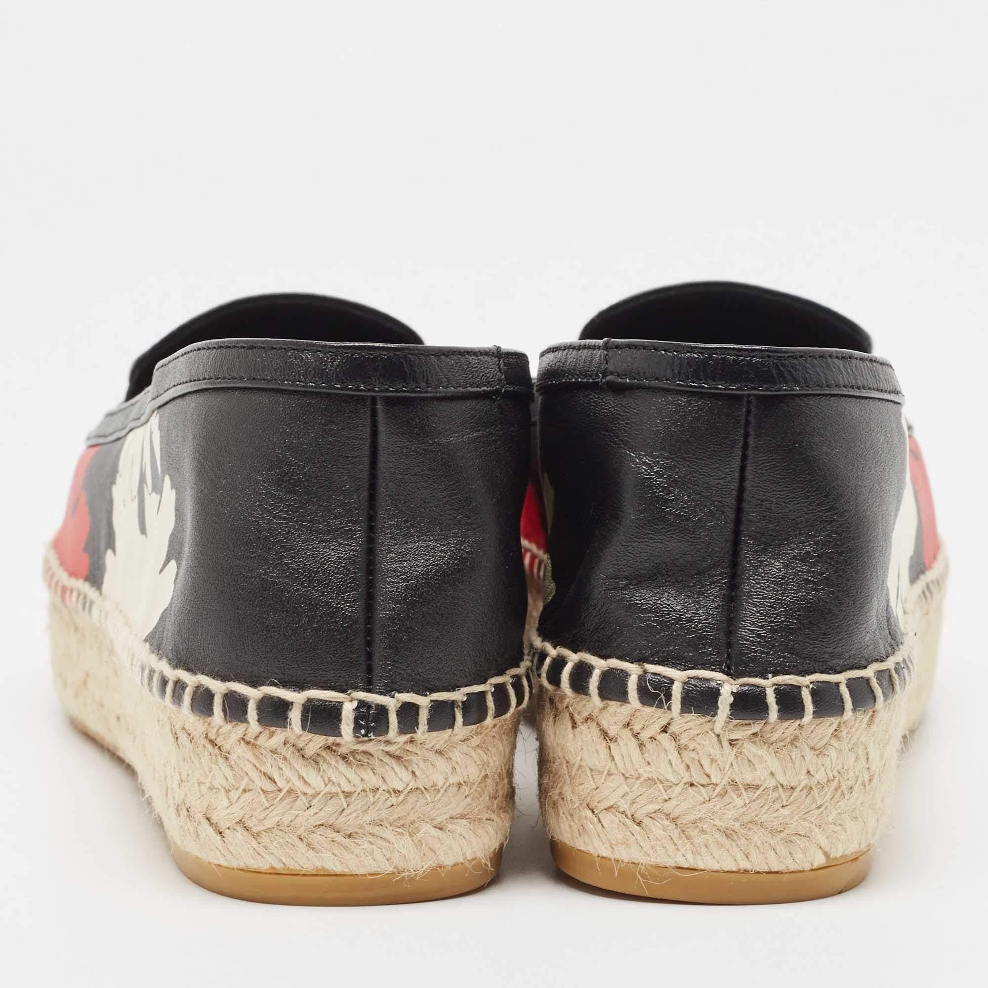 Alexander McQueen Tricolor Leather Espadrille Flats Size 40 For Sale 1