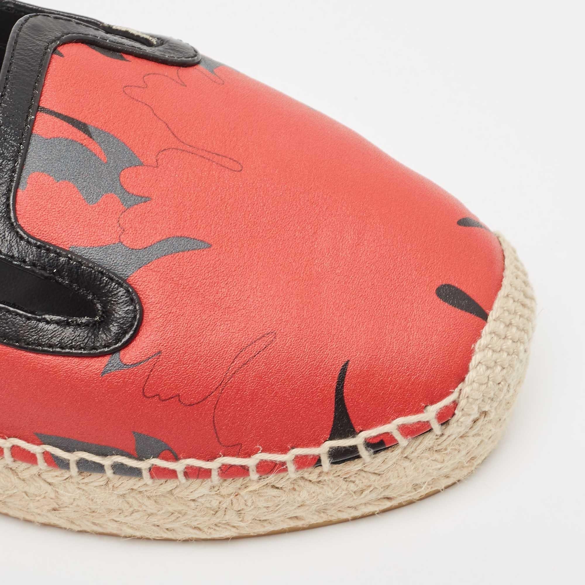 Alexander McQueen Tricolor Leather Espadrille Flats Size 40 2