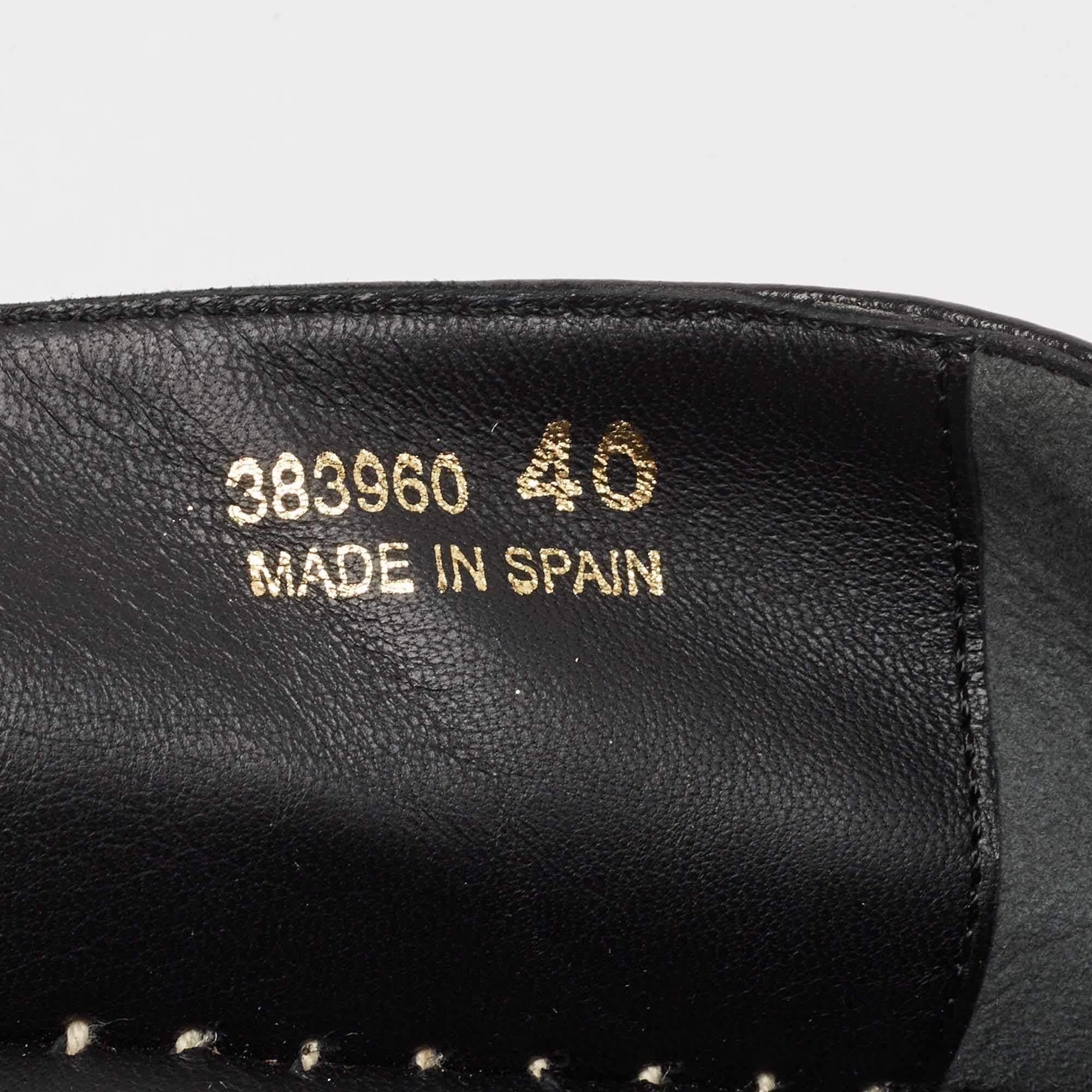 Alexander McQueen Tricolor Leather Espadrille Flats Size 40 3