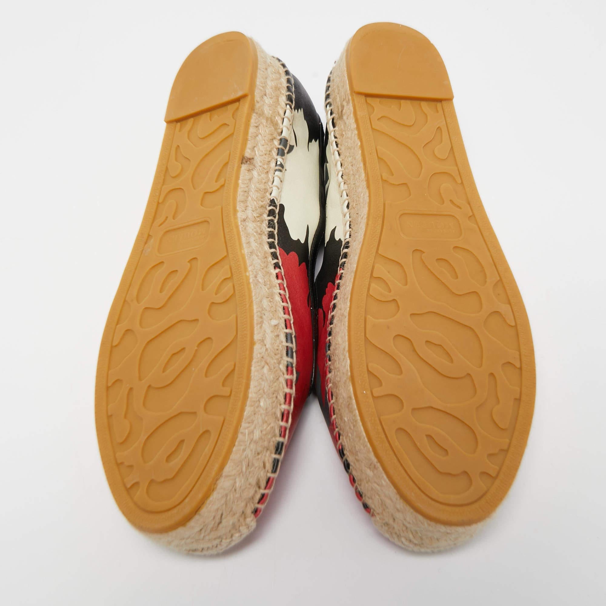 Alexander McQueen Tricolor Leather Espadrille Flats Size 40 3