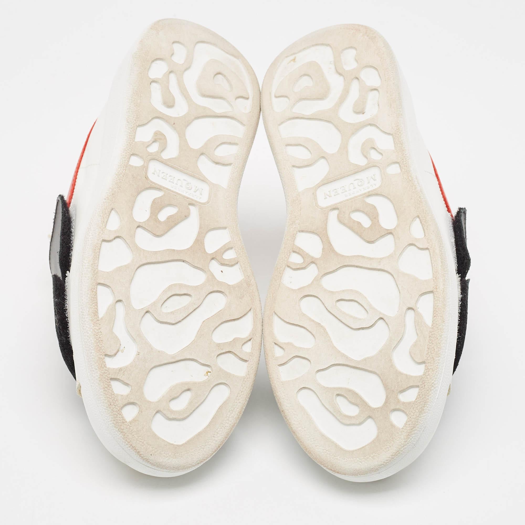 Alexander McQueen Tricolor Leather Oversized Velcro Strap Sneakers Size 35 1