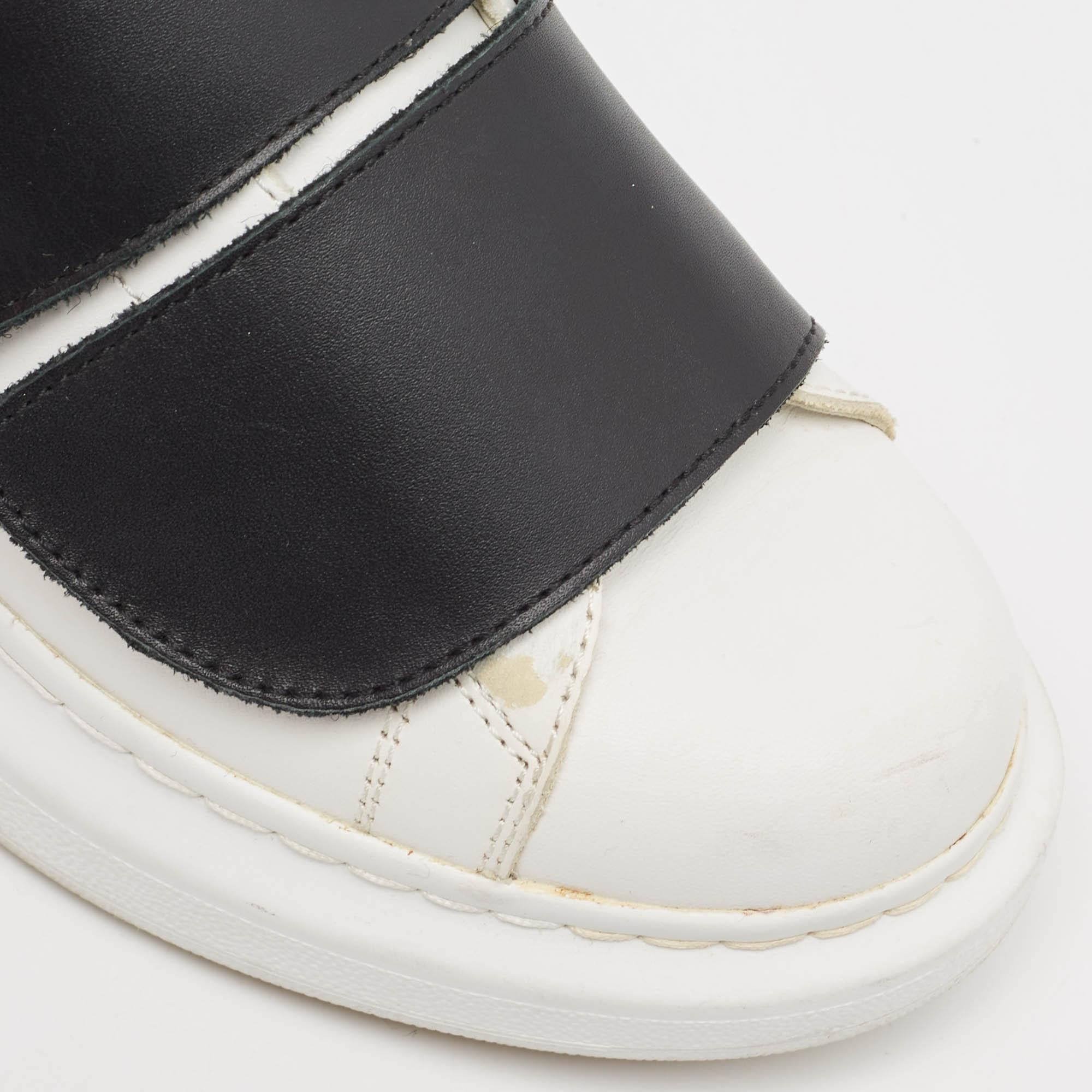 Alexander McQueen Tricolor Leather Oversized Velcro Strap Sneakers Size 35 2