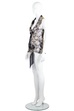 Alexander McQueen Trompe L'oeil Lace Print Blouse 2006