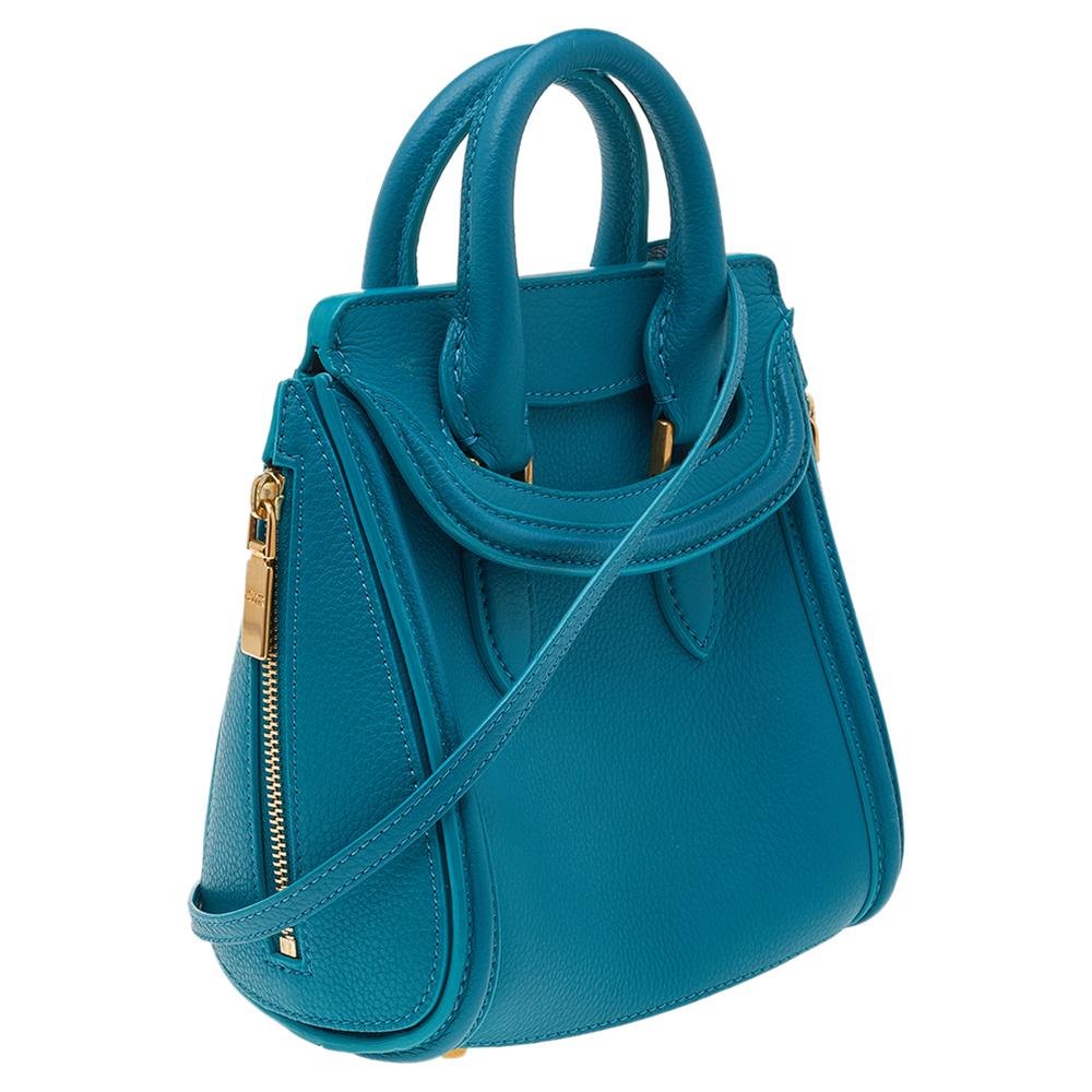 Women's Alexander McQueen Turquoise Leather Mini Heroine Bag