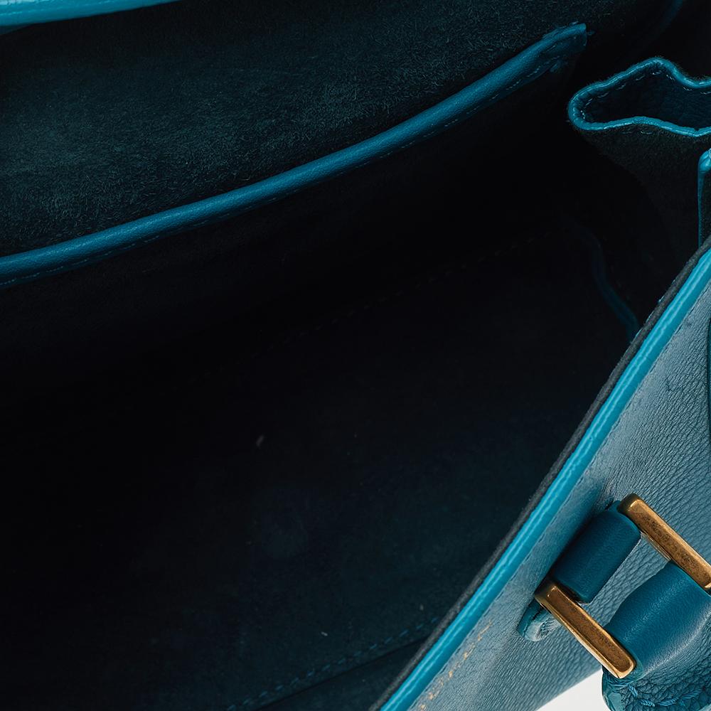 Alexander McQueen Turquoise Leather Mini Heroine Bag 1