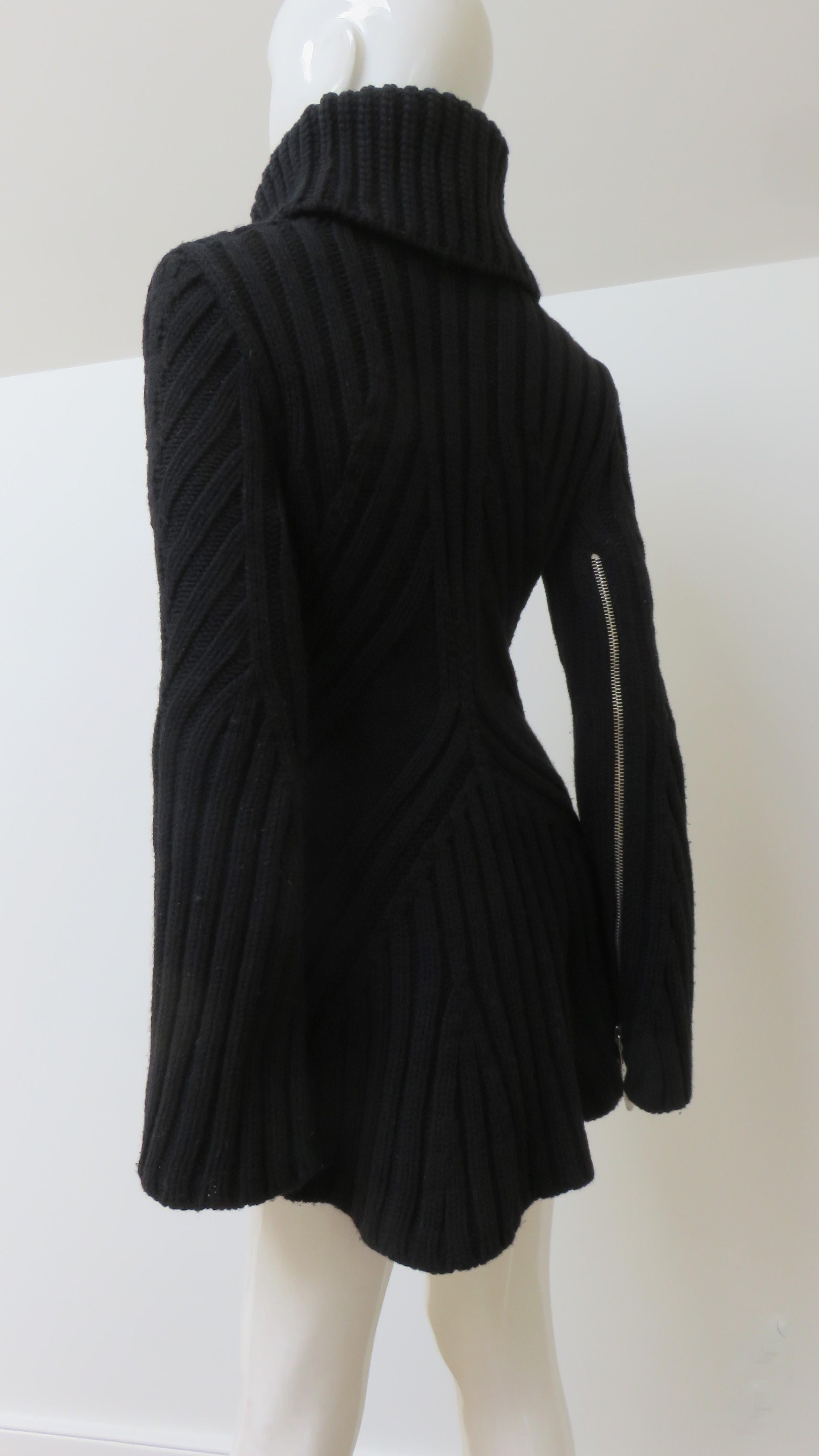 Alexander McQueen Turtleneck Sweater with Zippers 3